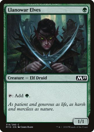 Llanowar Elves [Core Set 2019] | Lots Moore NSW
