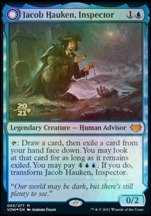 Jacob Hauken, Inspector // Hauken's Insight [Innistrad: Crimson Vow Prerelease Promos] | Lots Moore NSW