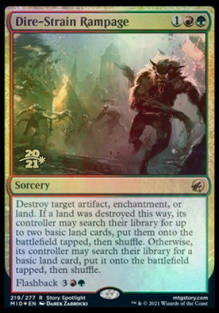 Dire-Strain Rampage [Innistrad: Midnight Hunt Prerelease Promos] | Lots Moore NSW