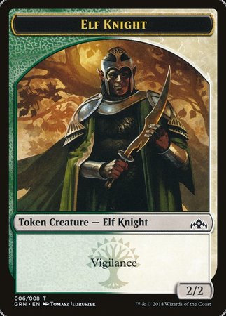 Elf Knight Token [Guilds of Ravnica Tokens] | Lots Moore NSW