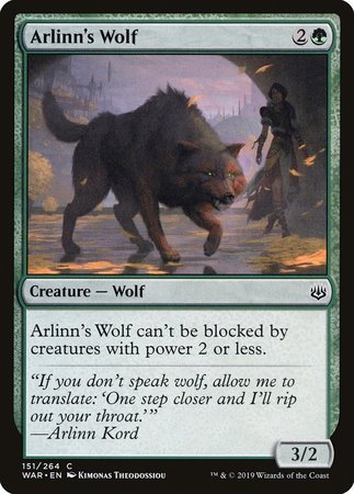 Arlinn's Wolf [War of the Spark] | Lots Moore NSW