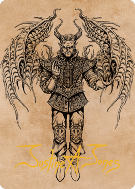 Raphael, Fiendish Savior Art Card (75) (Gold-Stamped Signature) [Commander Legends: Battle for Baldur's Gate Art Series] | Lots Moore NSW