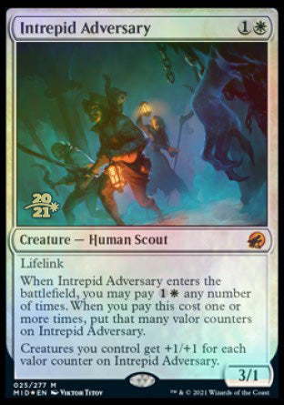 Intrepid Adversary [Innistrad: Midnight Hunt Prerelease Promos] | Lots Moore NSW