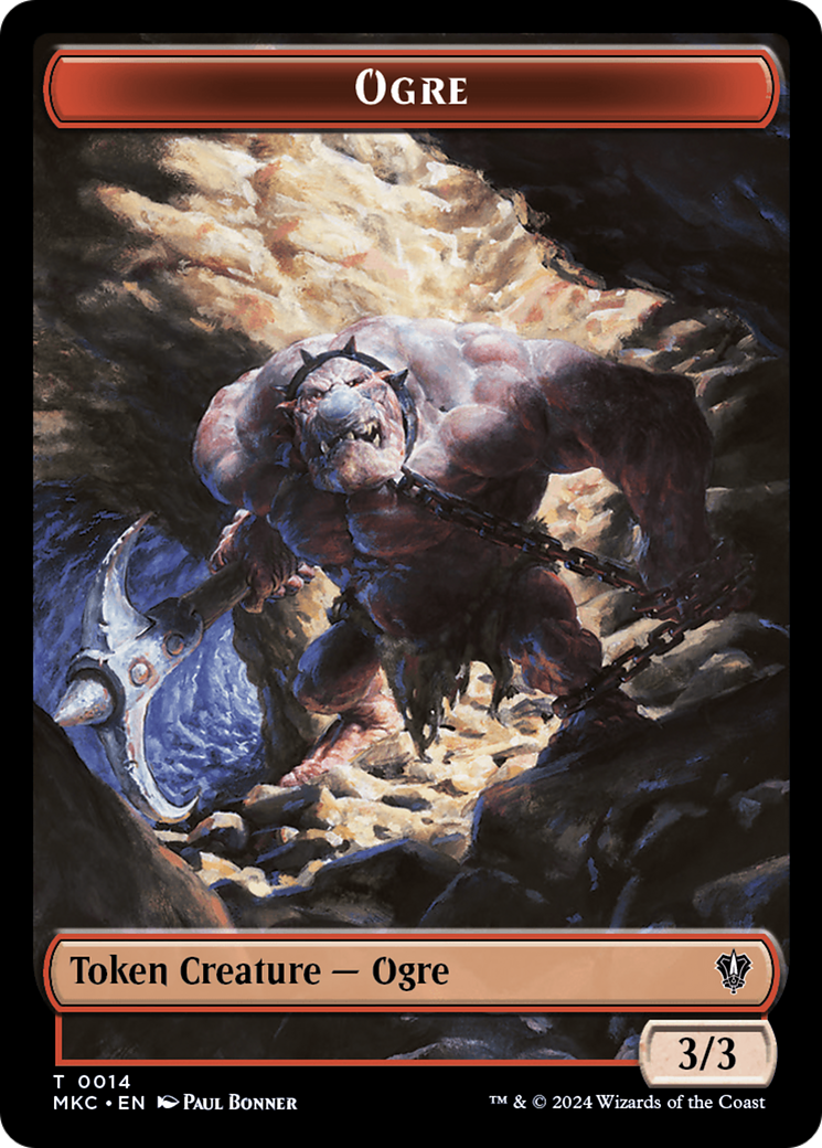 Human // Ogre Double-Sided Token [Murders at Karlov Manor Commander Tokens] | Lots Moore NSW