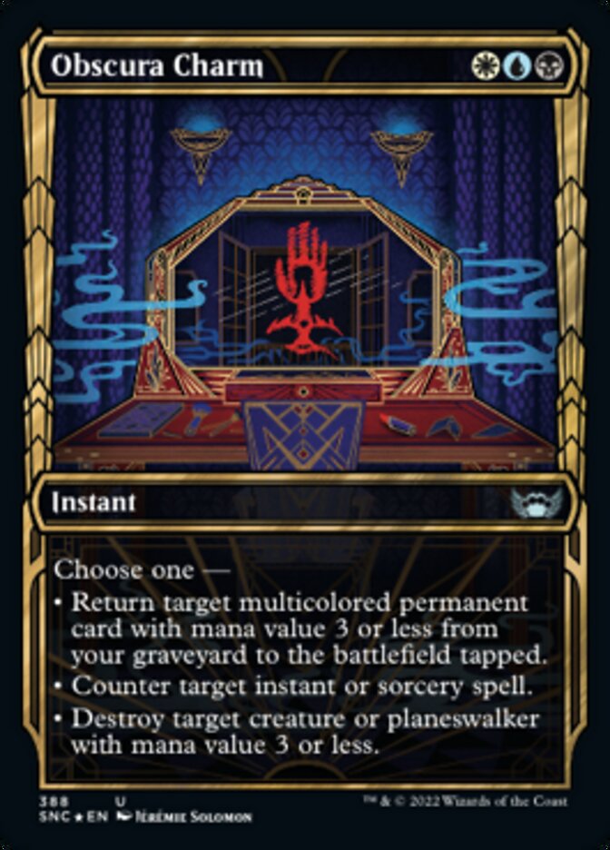 Obscura Charm (Showcase Golden Age Gilded Foil) [Streets of New Capenna] | Lots Moore NSW
