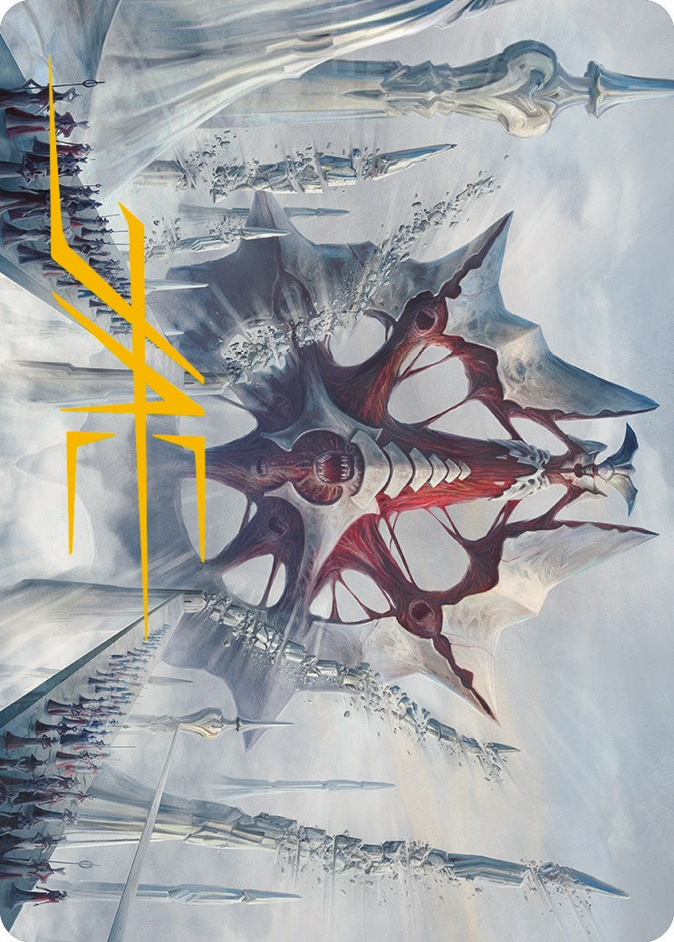 Mondrak, Glory Dominus Art Card (Gold-Stamped Signature) [Phyrexia: All Will Be One Art Series] | Lots Moore NSW