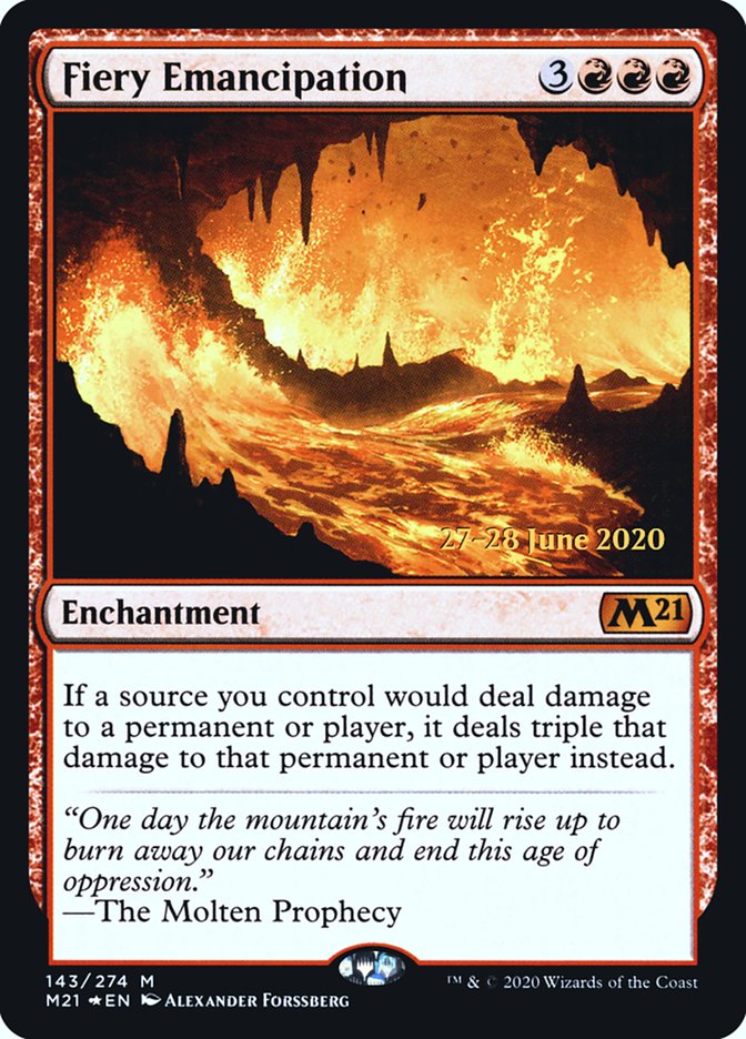 Fiery Emancipation  [Core Set 2021 Prerelease Promos] | Lots Moore NSW