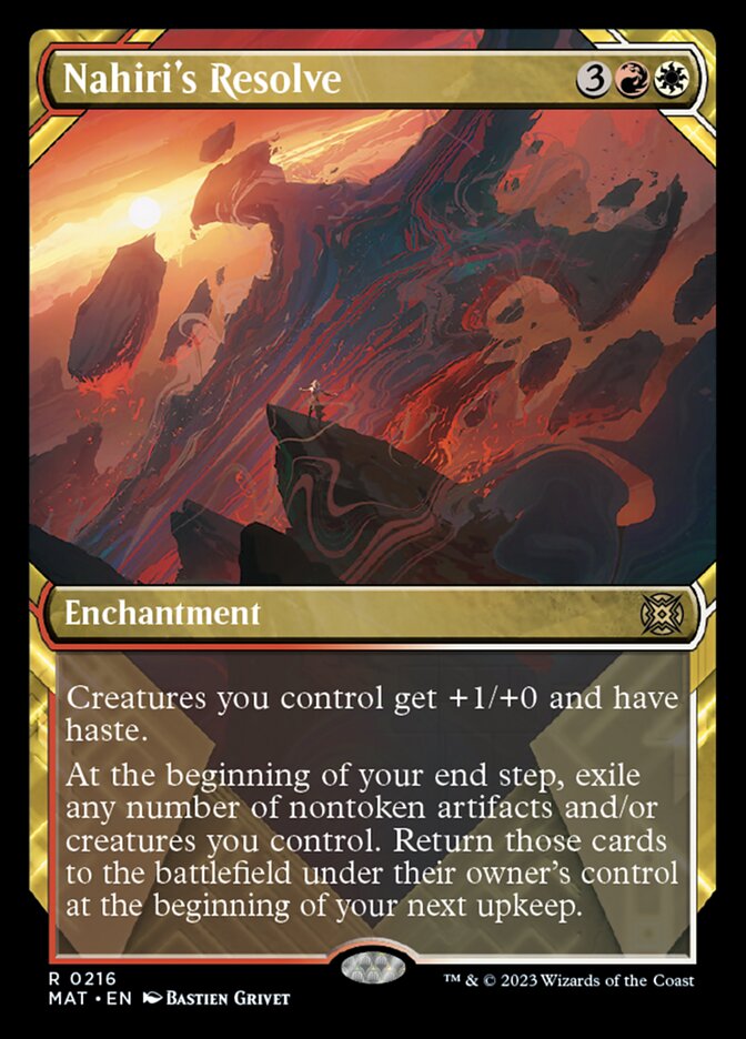 Nahiri's Resolve (Showcase Halo Foil) [March of the Machine: The Aftermath] | Lots Moore NSW