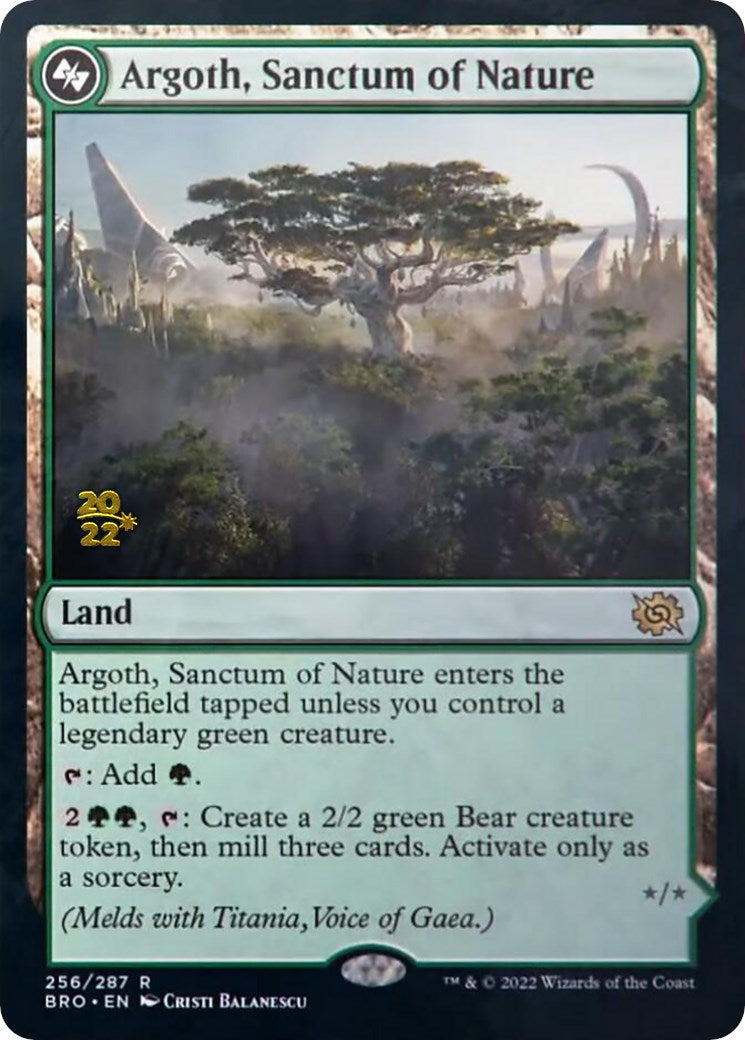 Argoth, Sanctum of Nature [The Brothers' War: Prerelease Promos] | Lots Moore NSW