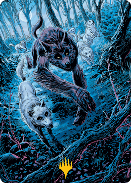 Untamed Pup Art Card (Gold-Stamped Signature) [Innistrad: Midnight Hunt Art Series] | Lots Moore NSW