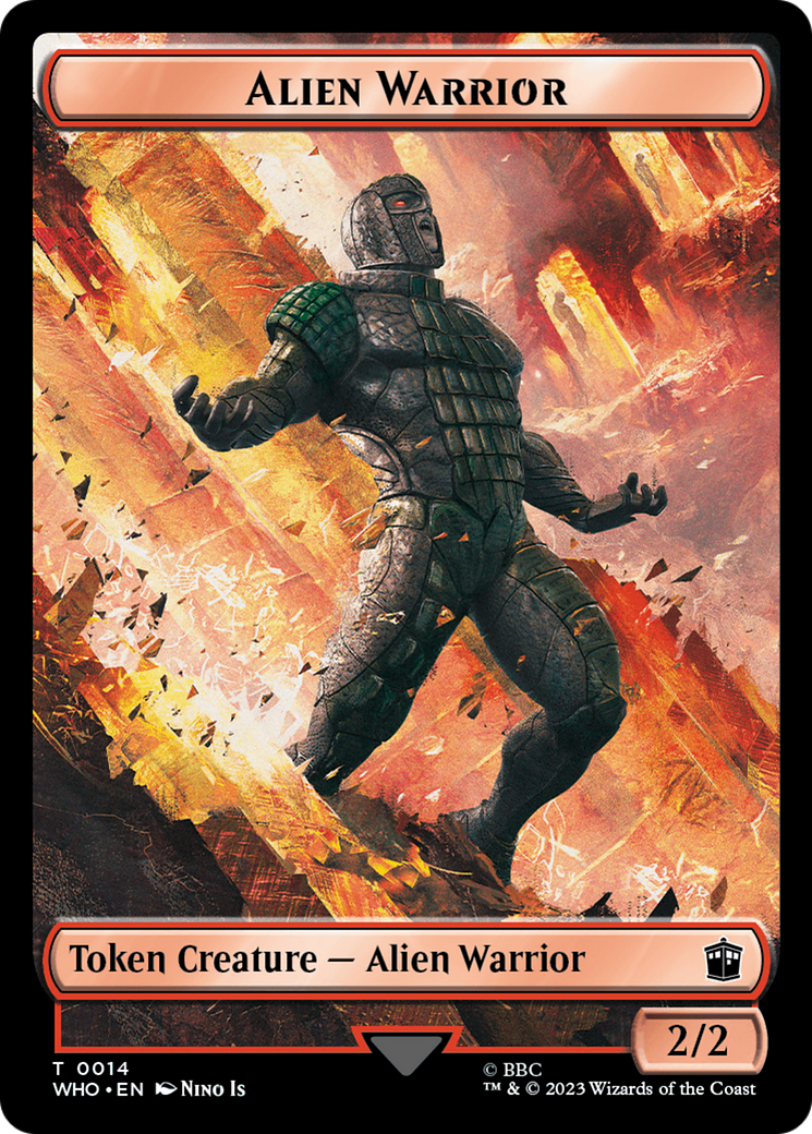 Alien Rhino // Alien Warrior Double-Sided Token [Doctor Who Tokens] | Lots Moore NSW