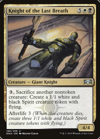 Knight of the Last Breath [Ravnica Allegiance] | Lots Moore NSW
