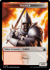 Elf Knight // Soldier Double-Sided Token [Ravnica Remastered Tokens] | Lots Moore NSW