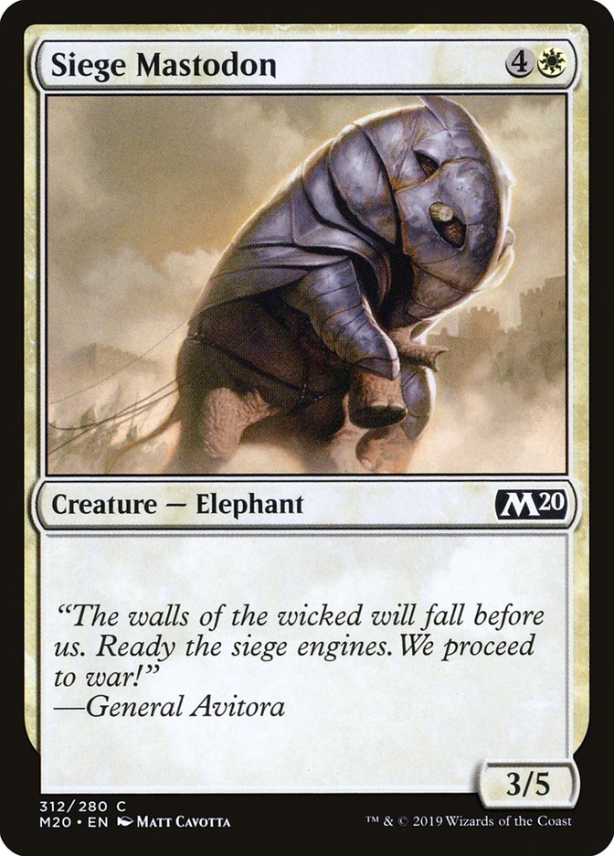 Siege Mastodon [Core Set 2020] | Lots Moore NSW