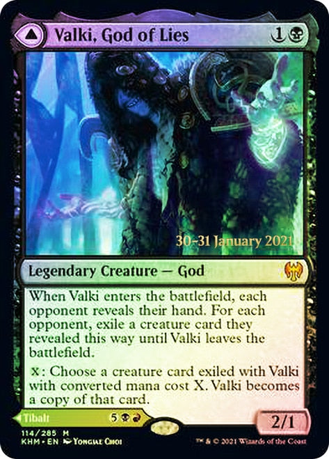 Valki, God of Lies // Tibalt, Cosmic Impostor  [Kaldheim Prerelease Promos] | Lots Moore NSW