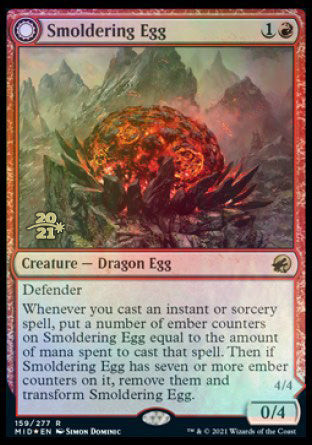 Smoldering Egg // Ashmouth Dragon [Innistrad: Midnight Hunt Prerelease Promos] | Lots Moore NSW