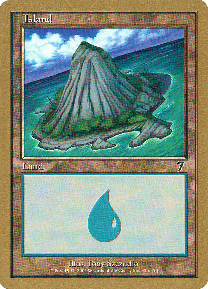 Island (ab335a) (Alex Borteh) [World Championship Decks 2001] | Lots Moore NSW