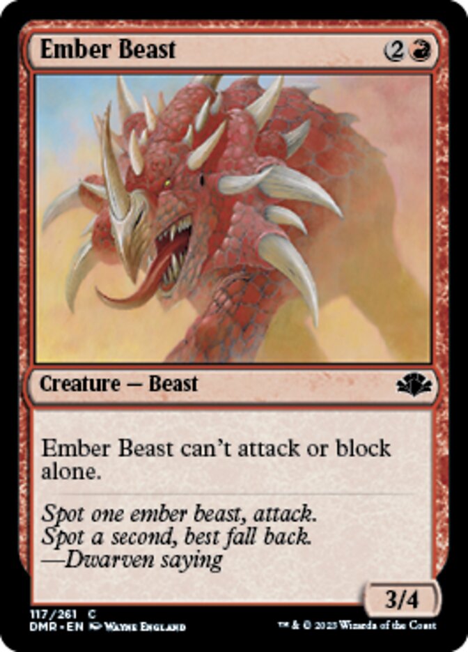 Ember Beast [Dominaria Remastered] | Lots Moore NSW