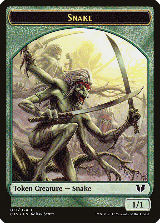 Beast // Snake (017) Double-Sided Token [Commander 2015 Tokens] | Lots Moore NSW