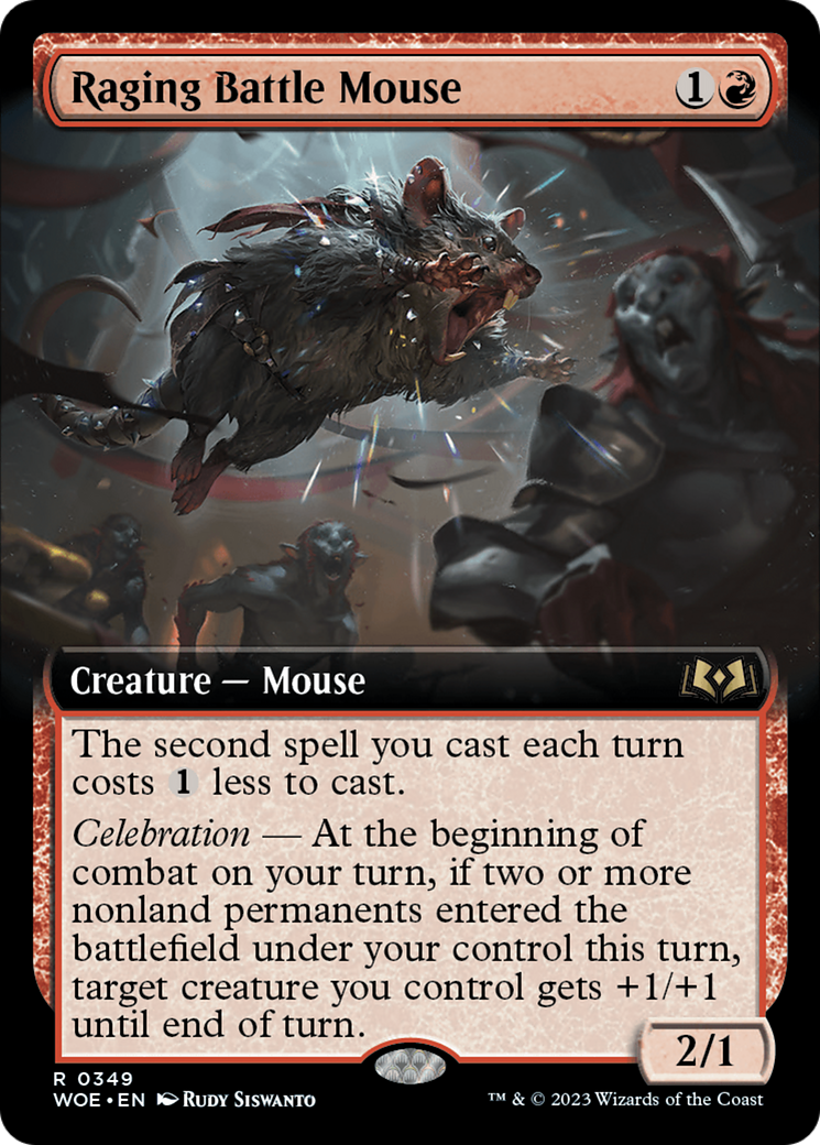 Raging Battle Mouse (Extended Art) [Wilds of Eldraine] | Lots Moore NSW