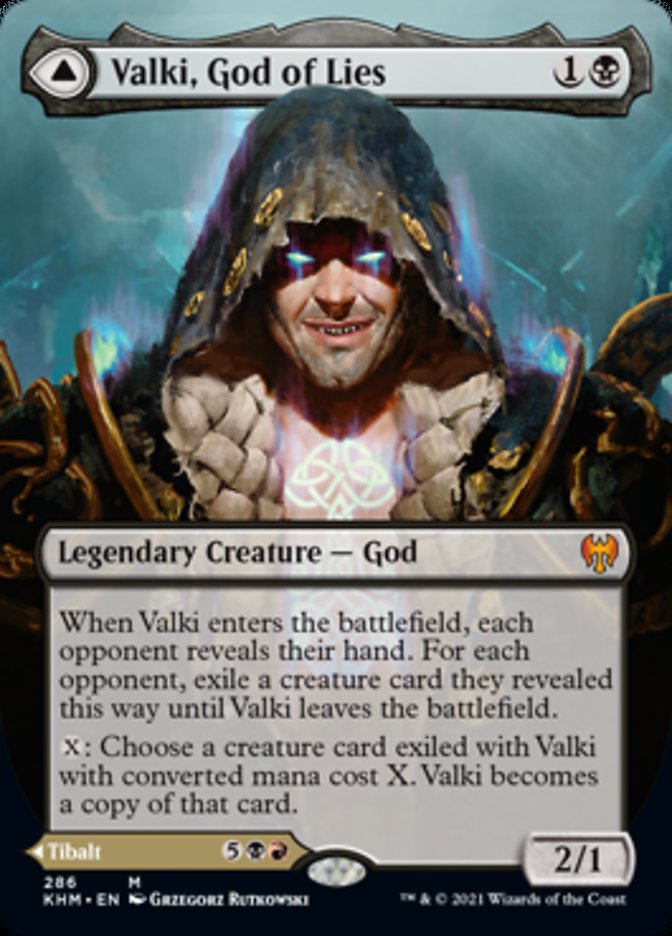 Valki, God of Lies // Tibalt, Cosmic Impostor (Borderless) [Kaldheim] | Lots Moore NSW