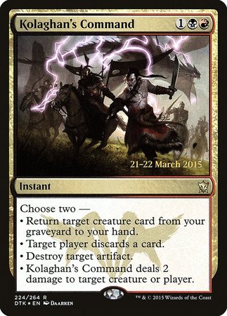 Kolaghan's Command [Dragons of Tarkir Promos] | Lots Moore NSW