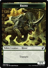 Rhino // Egg Double-sided Token [Commander 2019 Tokens] | Lots Moore NSW