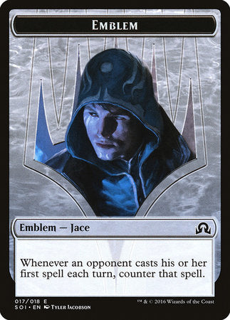 Emblem - Jace, Unraveler of Secrets [Shadows over Innistrad Tokens] | Lots Moore NSW