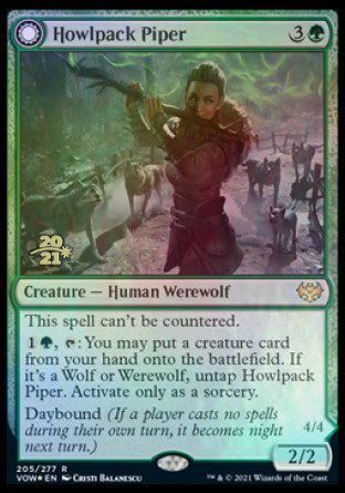 Howlpack Piper // Wildsong Howler [Innistrad: Crimson Vow Prerelease Promos] | Lots Moore NSW