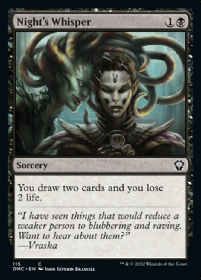 Night's Whisper [Dominaria United Commander] | Lots Moore NSW