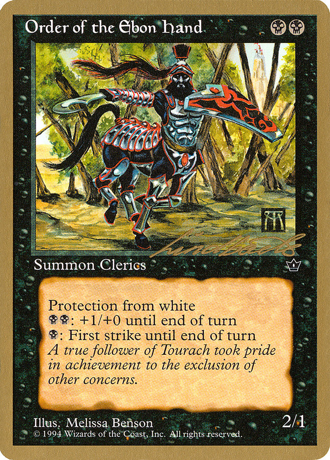 Order of the Ebon Hand (Benson) (Leon Lindback) [Pro Tour Collector Set] | Lots Moore NSW