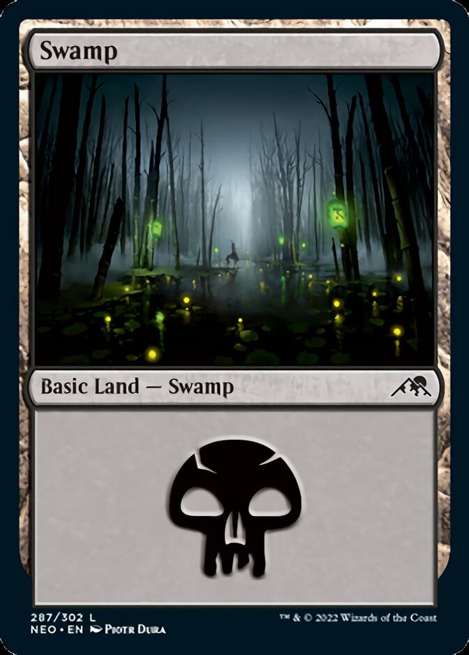 Swamp (287) [Kamigawa: Neon Dynasty] | Lots Moore NSW