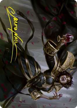 Bloodcrazed Socialite Art Card (Gold-Stamped Signature) [Innistrad: Crimson Vow Art Series] | Lots Moore NSW