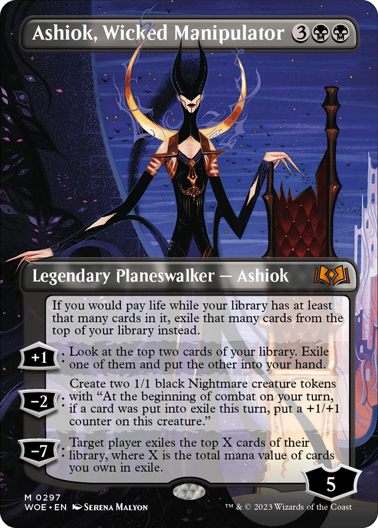 Ashiok, Wicked Manipulator (Borderless Alternate Art) [Wilds of Eldraine] | Lots Moore NSW