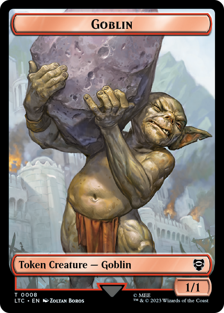 Goblin // Wraith Double-Sided Token [The Lord of the Rings: Tales of Middle-Earth Commander Tokens] | Lots Moore NSW