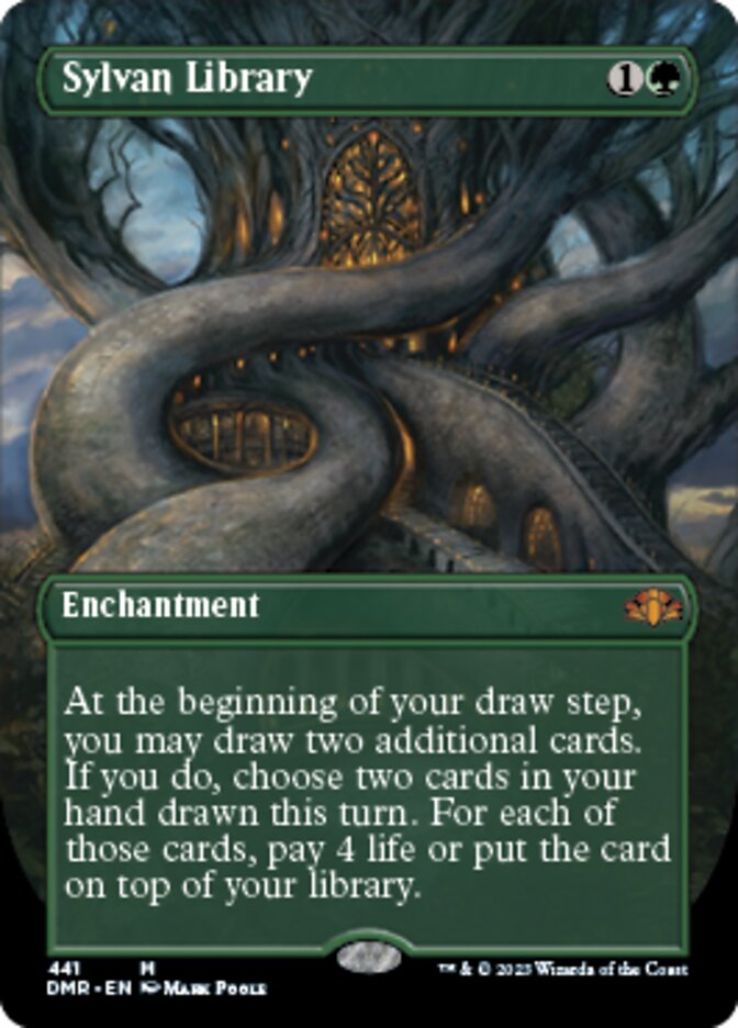 Sylvan Library (Borderless Alternate Art) [Dominaria Remastered] | Lots Moore NSW