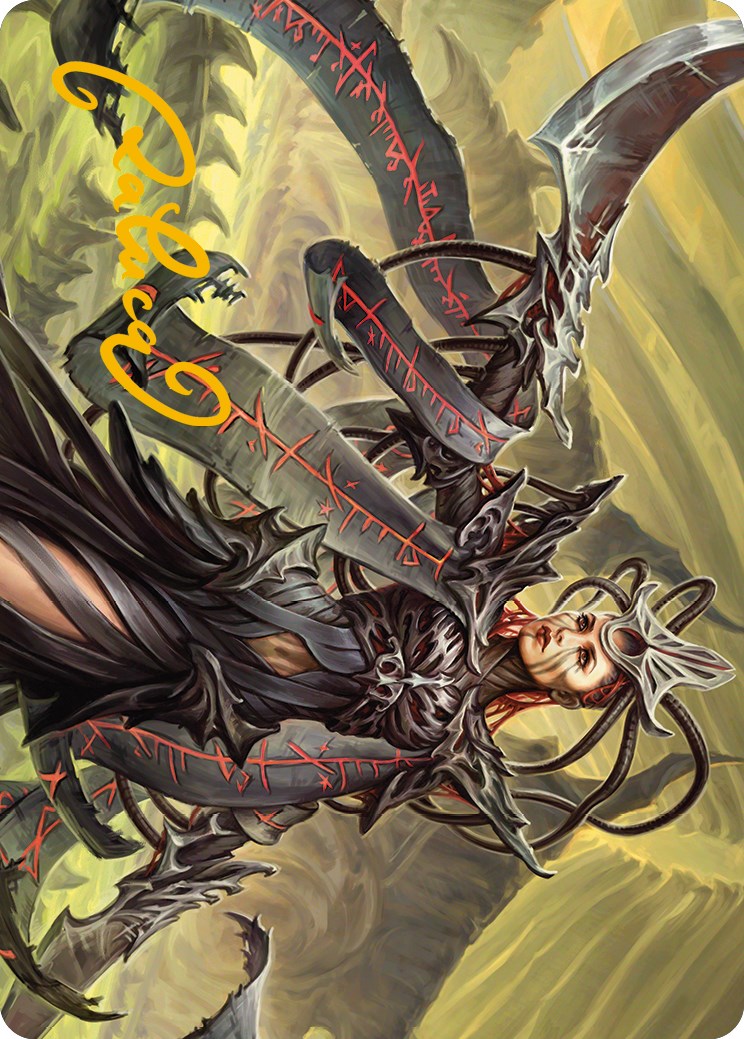 Testament Bearer Art Card (Gold-Stamped Signature) [Phyrexia: All Will Be One Art Series] | Lots Moore NSW