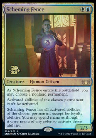 Scheming Fence [Streets of New Capenna Prerelease Promos] | Lots Moore NSW