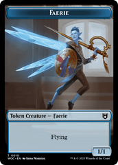 Faerie // Saproling Double-Sided Token [Wilds of Eldraine Commander Tokens] | Lots Moore NSW