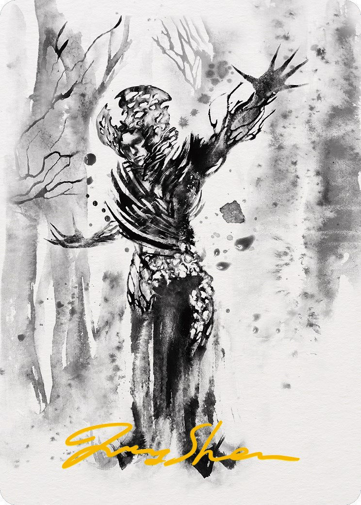 Rustvine Cultivator Art Card (Gold-Stamped Signature) [Phyrexia: All Will Be One Art Series] | Lots Moore NSW