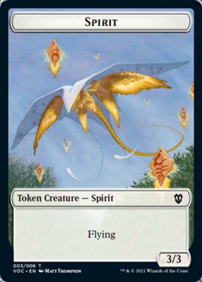 Spirit (003) // Thopter Double-sided Token [Innistrad: Crimson Vow Commander Tokens] | Lots Moore NSW