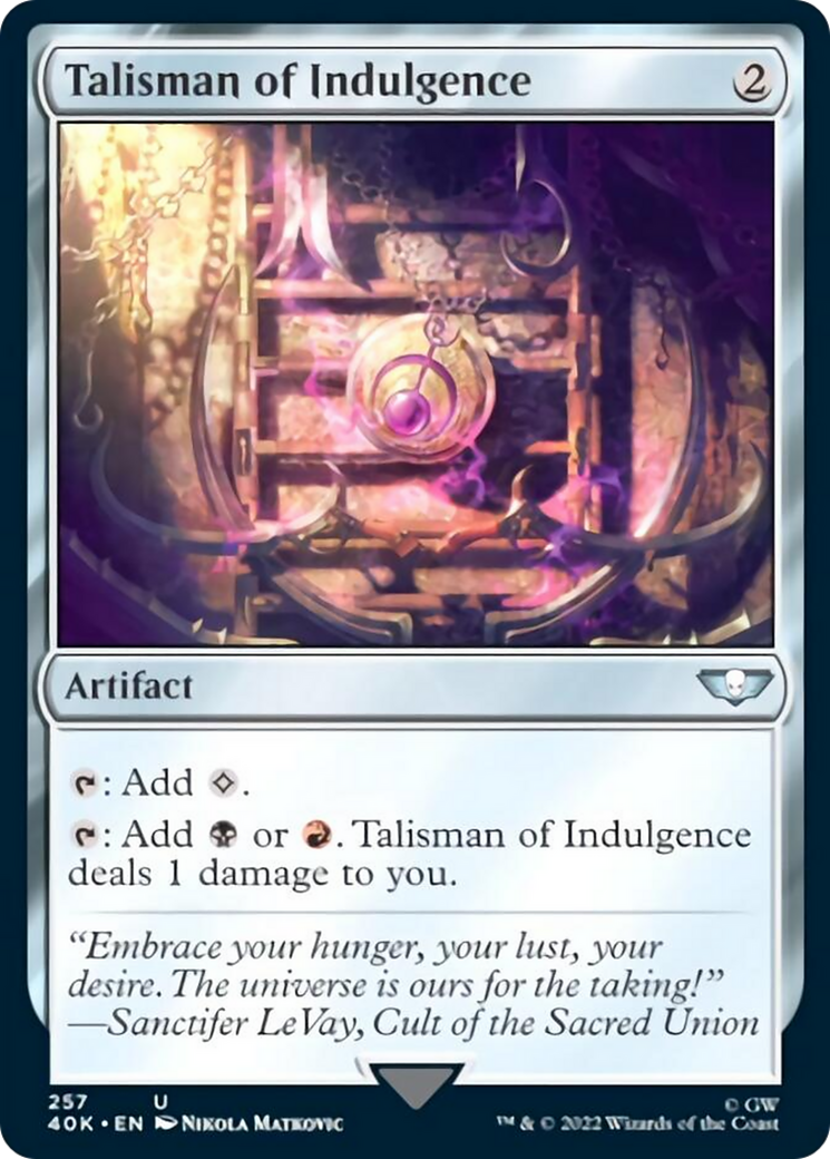 Talisman of Indulgence (Surge Foil) [Universes Beyond: Warhammer 40,000] | Lots Moore NSW