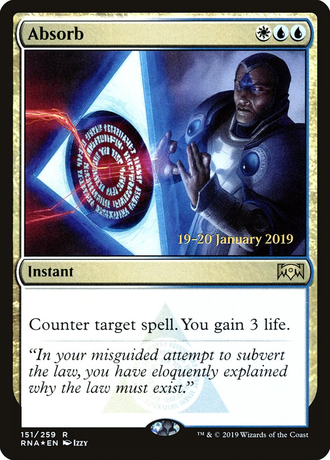 Absorb [Ravnica Allegiance Prerelease Promos] | Lots Moore NSW