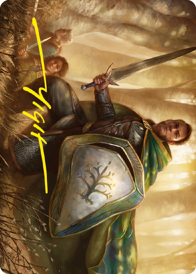 Boromir, Warden of the Tower Art Card (Gold-Stamped Signature) [The Lord of the Rings: Tales of Middle-earth Art Series] | Lots Moore NSW