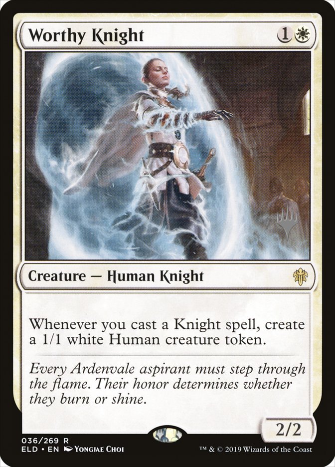 Worthy Knight (Promo Pack) [Throne of Eldraine Promos] | Lots Moore NSW