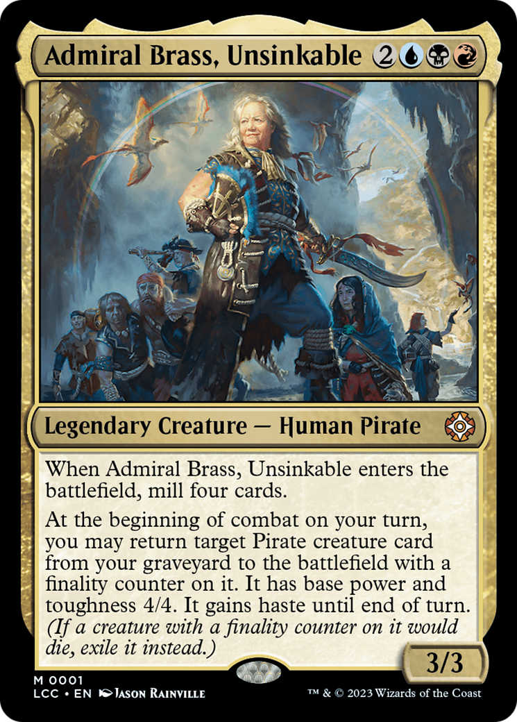 Admiral Brass, Unsinkable (Display Commander) [The Lost Caverns of Ixalan Commander] | Lots Moore NSW