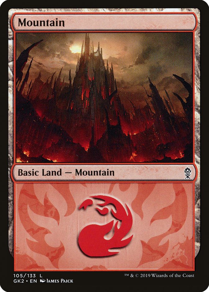 Mountain (105) [Ravnica Allegiance Guild Kit] | Lots Moore NSW