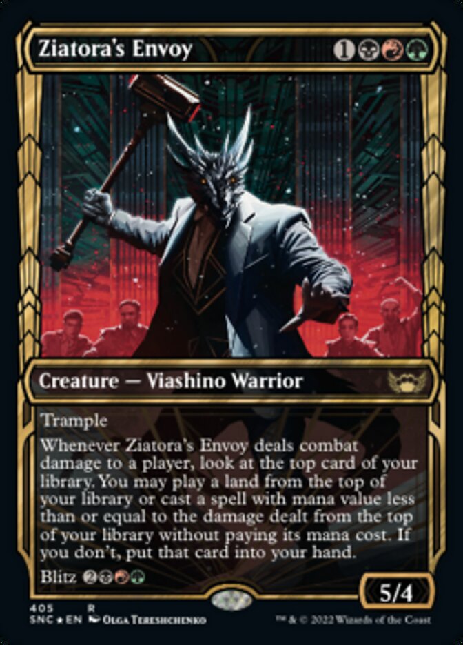 Ziatora's Envoy (Showcase Golden Age Gilded Foil) [Streets of New Capenna] | Lots Moore NSW