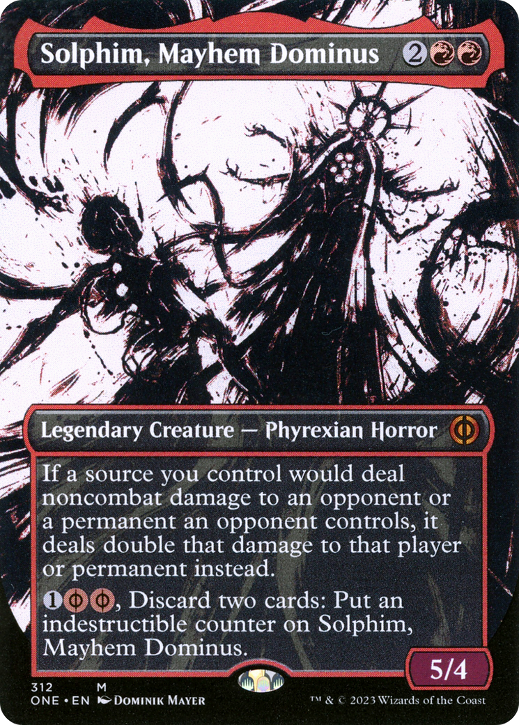 Solphim, Mayhem Dominus (Borderless Ichor) [Phyrexia: All Will Be One] | Lots Moore NSW