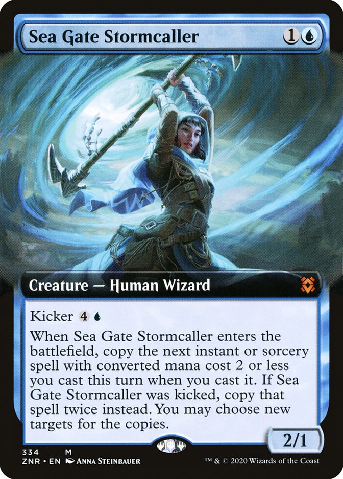 Sea Gate Stormcaller (Extended Art) [Zendikar Rising] | Lots Moore NSW